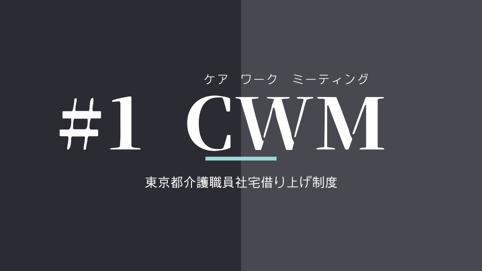 第1回CWM「介護職社宅借り上げ制度」